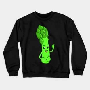 Cartoon green asparagus Crewneck Sweatshirt